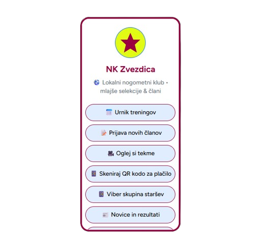 En link za vse informacije tvojega kluba